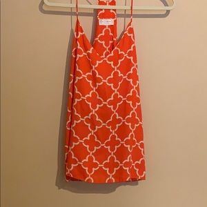 Orange Print Tank Too